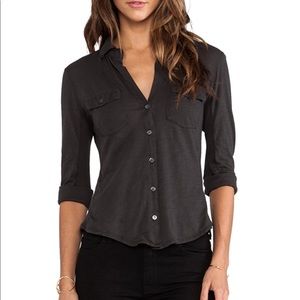 James Perse side panal cotton shirt size 2